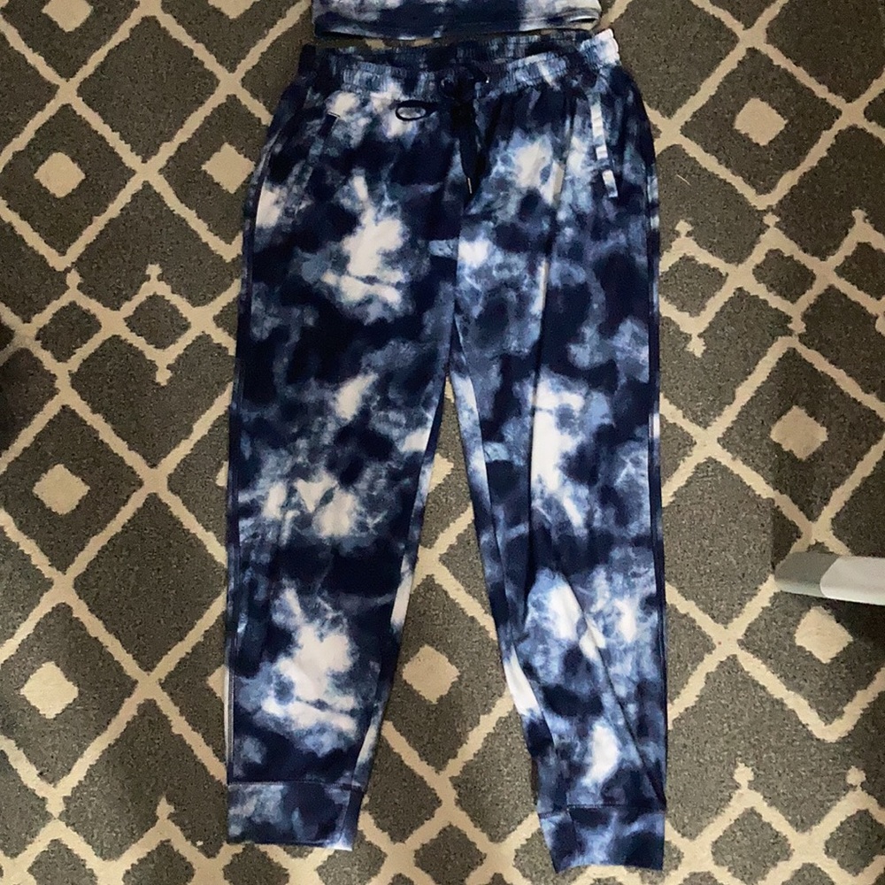 Old Navy Blue Tye Die Joggers and Top - Size M